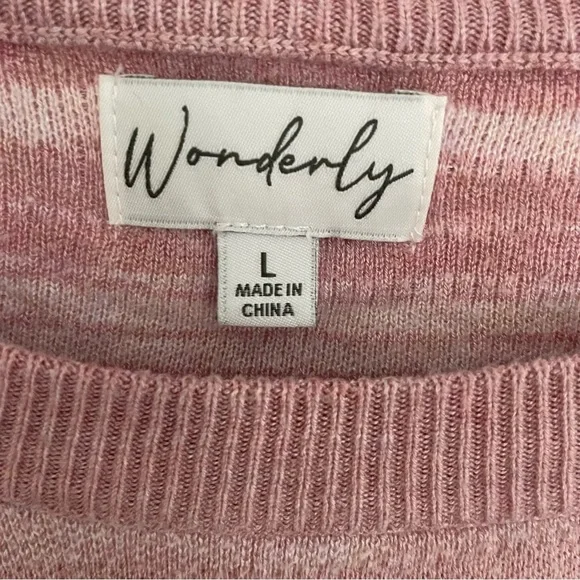 Wonderly Light Pink Sweater Size L - Picture 5 of 9